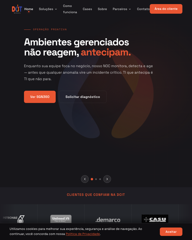 Site DCIT Tecnologia