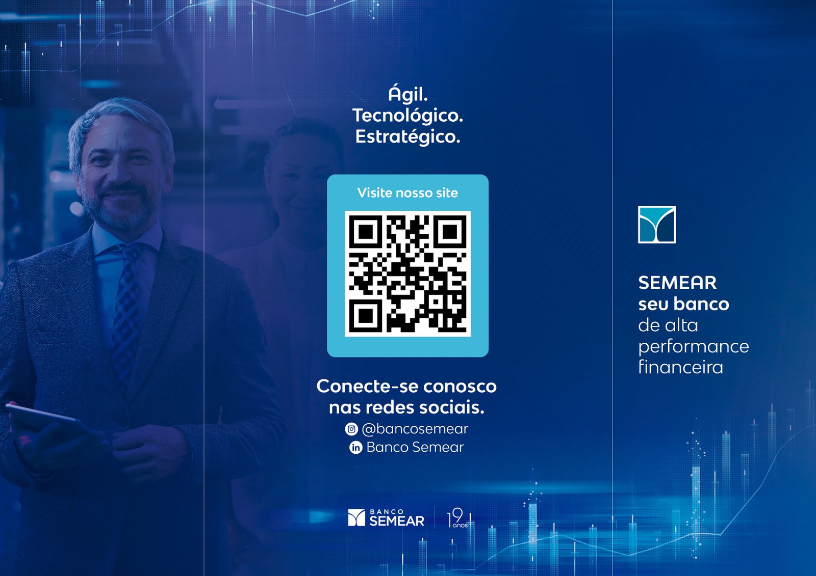 Folder institucional Banco Semear — capa e verso